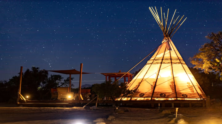 Enchanting Glamping Tipi in the Mojave Desert near Las Vegas, Nevada, west coast tipi glamping