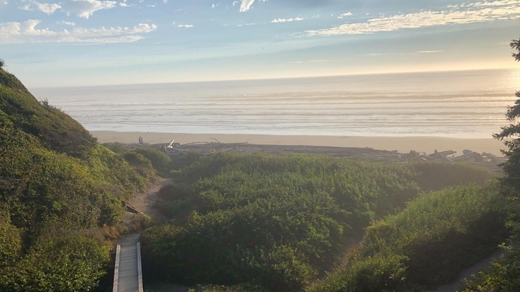 Olympia beach camping views