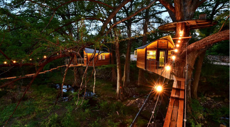 Dreamy One-Room Tree House Rentals near Austin, Texas