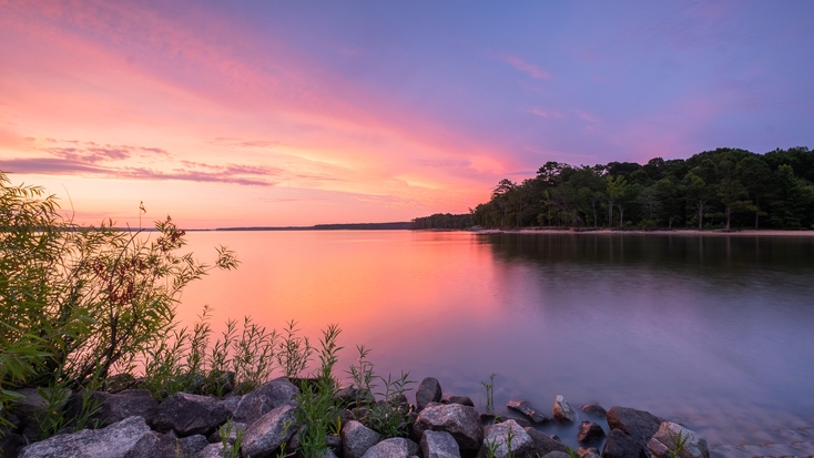 Views of Jordan Lake, NC: camping trips