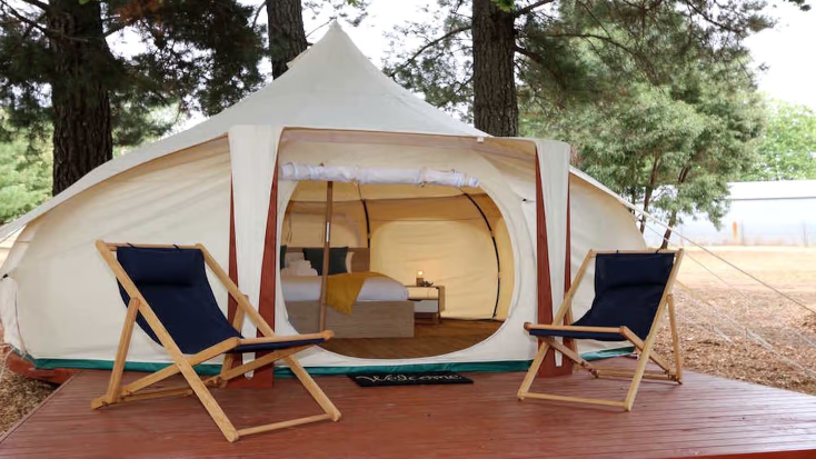 Luxury Camping near Daylesford and Hepburn Springs in Victoria, Australia, luxury stays