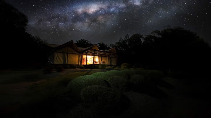 Tenda de luxo Stanthorpe com spa ao ar livre em Queensland, Austrália, retiros na floresta tropical