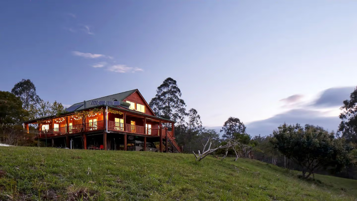 Stunning A-Frame Accommodation near Nimbin Ideal for Glamping in New South Wales, rainforest retreats
