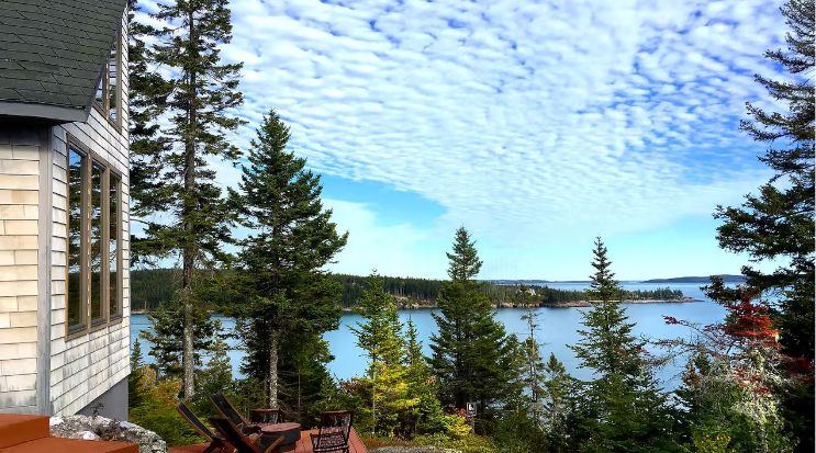 Clifftop Luxury Glamping Rental with Views in a Historic Seaport Town of Maine