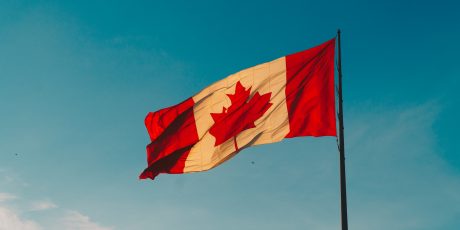 canada flag representing one of best North America destinations for travel