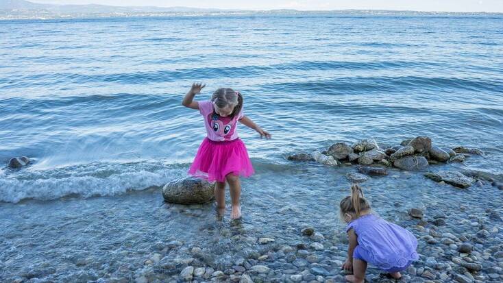 Children playing on the beach