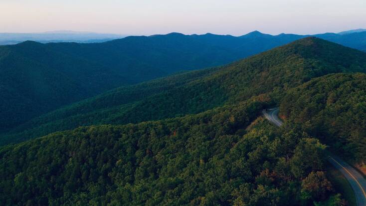 A view over the Blue Ridge Mountains