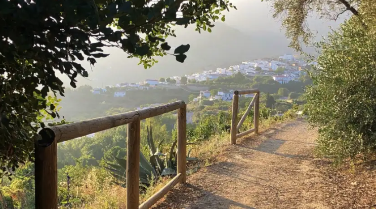 Hiking alongside the town in Cómpeta, Málaga