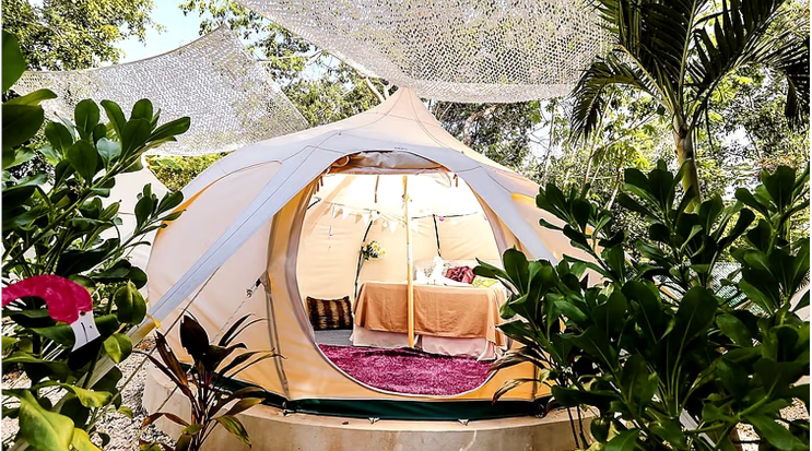 Eco-Friendly Tents on Organic Farm in Tulum, Mexico