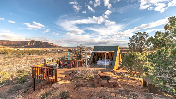 Romantic A-Frame Cabin Rental near Zion National Park and Hurricane, Utah, vacation in 2023