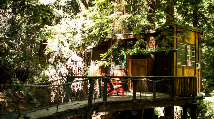 Glamping Tree House in Santa Cruz Mountains near Monterey Bay, California