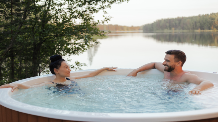 romantic log cabin getaways with hot tub near me