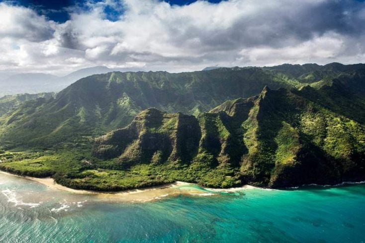 Big Island rentals in the distance near Hawaii beach