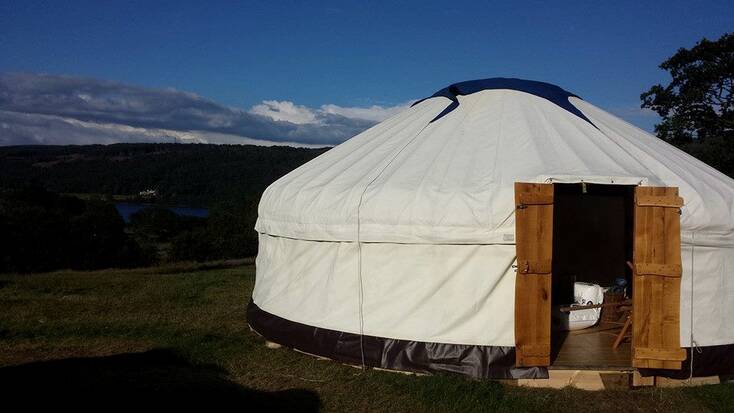 Yurt rental for lakeside camping in the Lake District