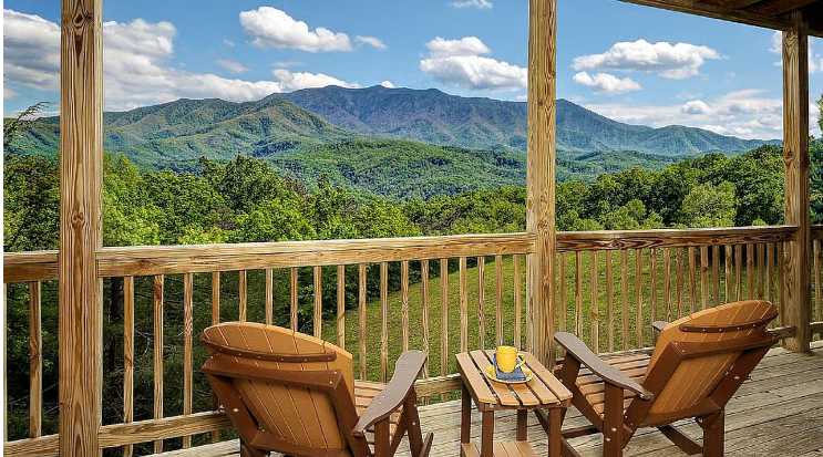 Luxury Log Cabin with Hot Tub and Panoramic Views of the Great Smoky Mountains