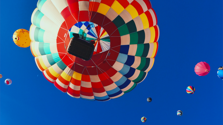 Head to New Mexico for your next glamping getaway and grab some stunning photos at the Alburquerque Balloon Fiesta