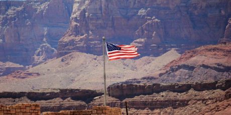 USA flag waving for veterans day