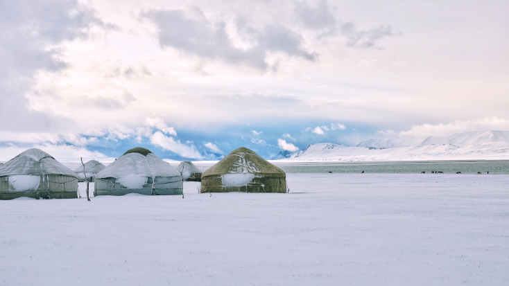 Yurts Have long been designed for colder climates and still make for a cozy glamping getaway