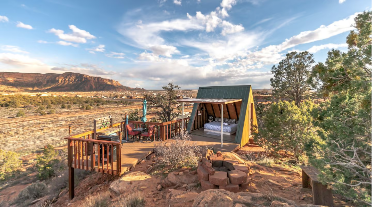 Romantic A-Frame Cabin Rental near Zion National Park and Hurricane, Utah