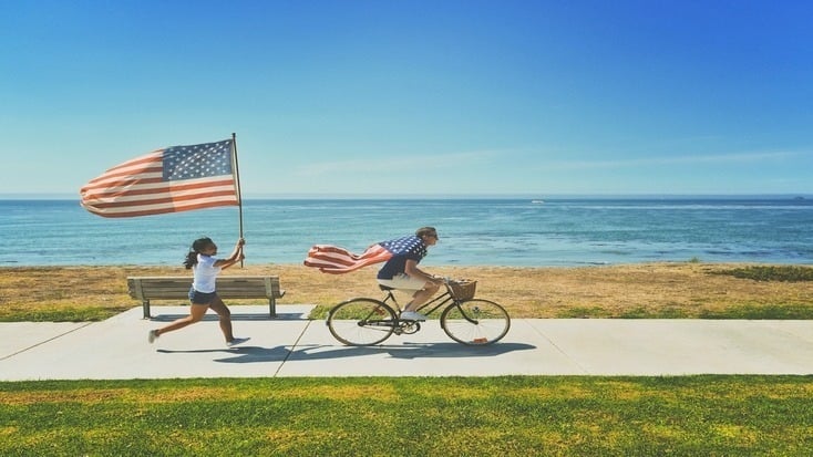 A fourth of July celebration on the coast