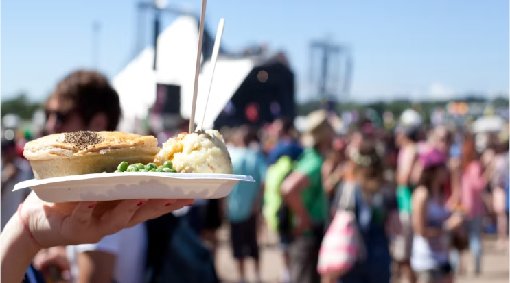 Glastonbury Music Festival Food Area