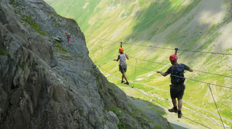 Via Ferrata, UK, in Cumbria, England