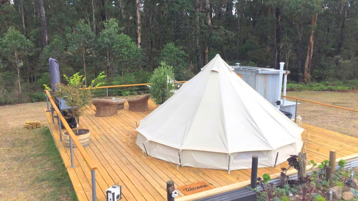 Romantic Bell Tent Rental near Kinglake National Park, Victoria