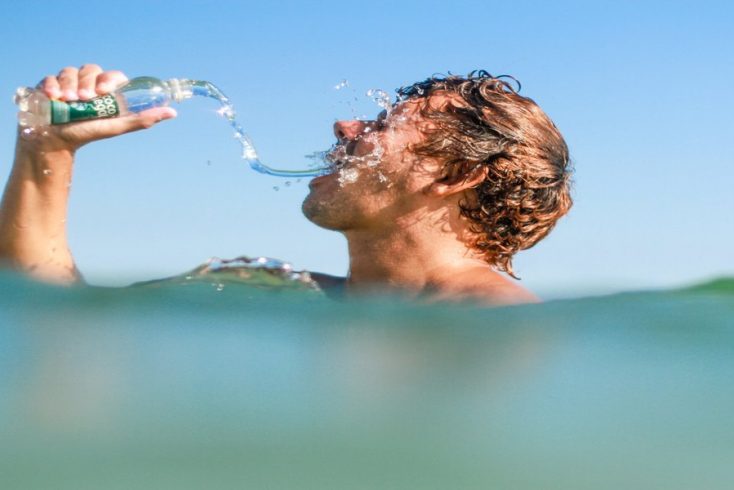 person learning to stay hydrated in summer