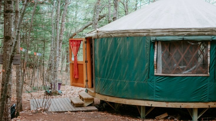 Recently renovated yurt and one of the best Christmas gifts for couples luxury camping 