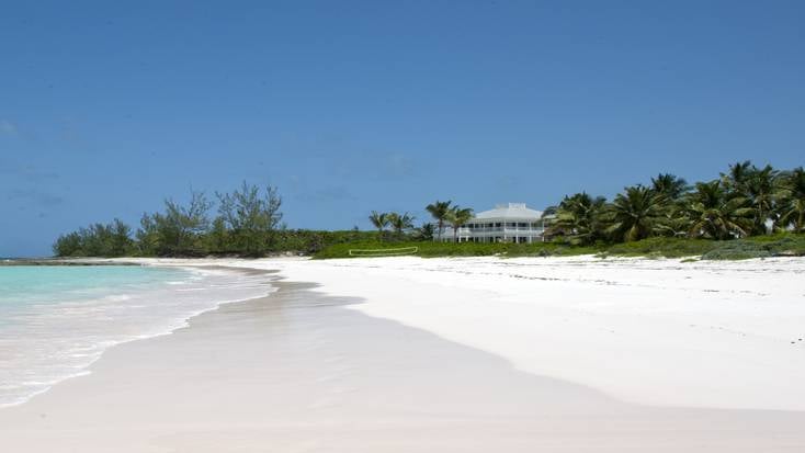 Book a Bahamas vacation rental such as this luxury beach house.