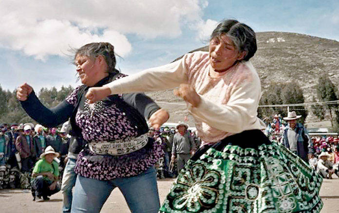 There are some strange traditions around the world for New Year. In Peru, they celebrate with a fighting festival!
