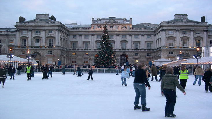 Enjoy icce skating when you spend Christmas in London