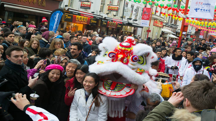 Celebrations in Chinatown, London