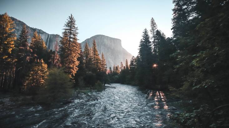 river view of Yosemite National Park 