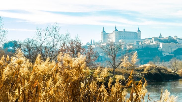 View of the cathedral in Toledo, one of the very best honeymoon destinations in Spain.