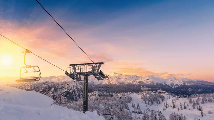 Ski resorts like Vogel in Slovenia are perfect for cheap ski holidays this half term