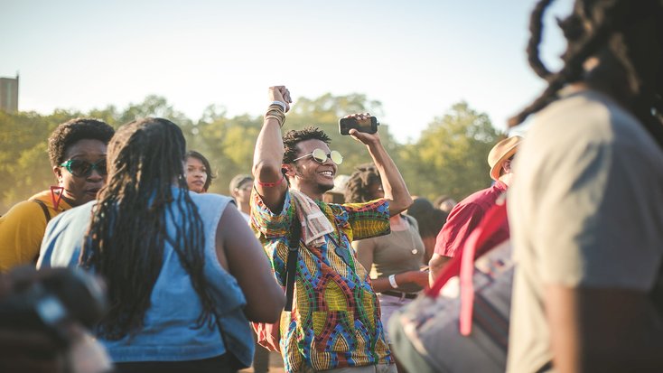 Crowds gather at Yabun Festival to celebrate Australia Day Public Holiday 2020.
