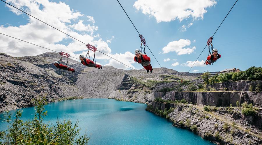 Try the world's fastest zipline when you visit Snowdonia for mother's day weekend