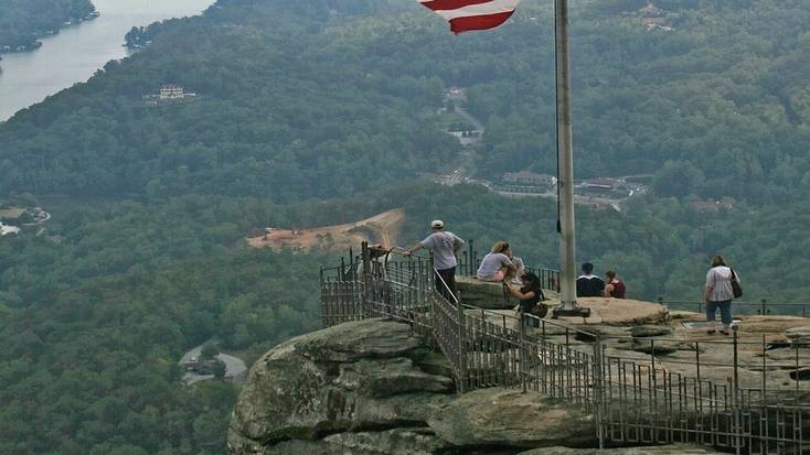 A visit to Chimney Rock is a favorite thing to do in North Carolina with tourists