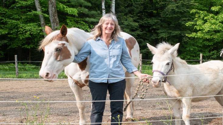 Ellen with two of her horses