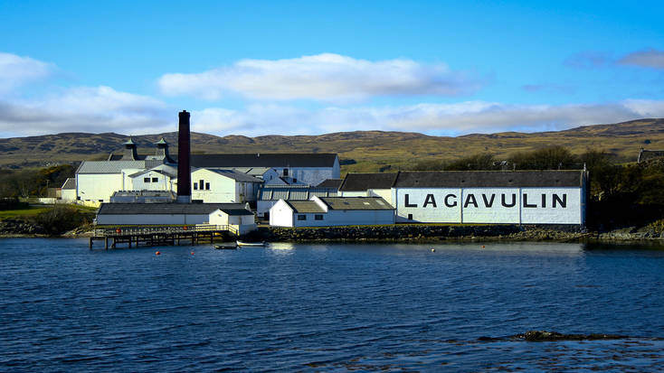 A view the Lagavulin Distillery from the water