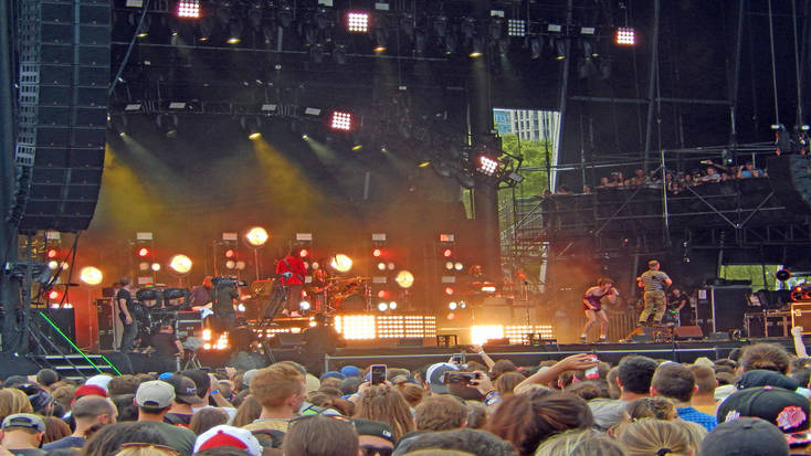 Cage the Elephant performing at Lollapalooza