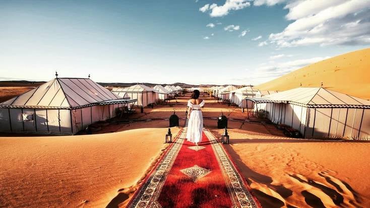 A desert camp in Morocco, one of the best winter sun destinations