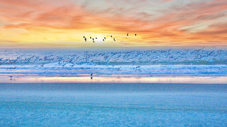 Watch the sunrise on Myrtle Beach, South Carolina, for a Valentine's Day getaway