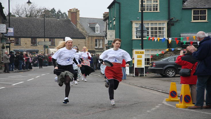 Check out the Olney Pancake Race on Shrove Tuesday 2020