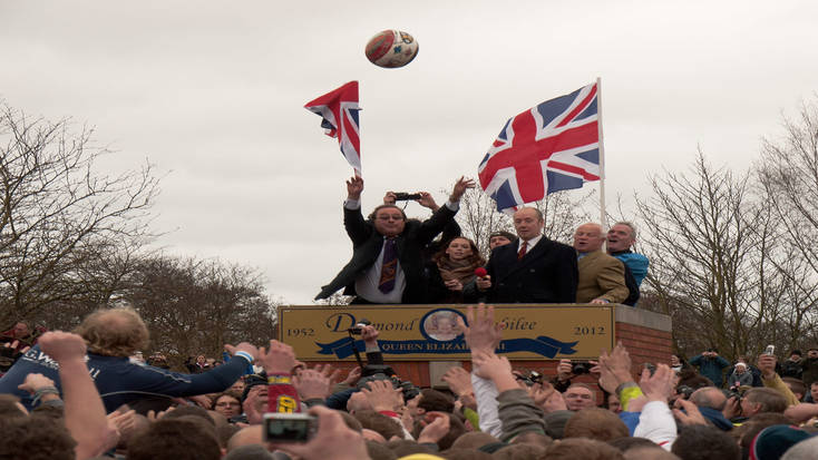 The annual Shrovetide football game in Ashbourne, Derbyshire, gets underway