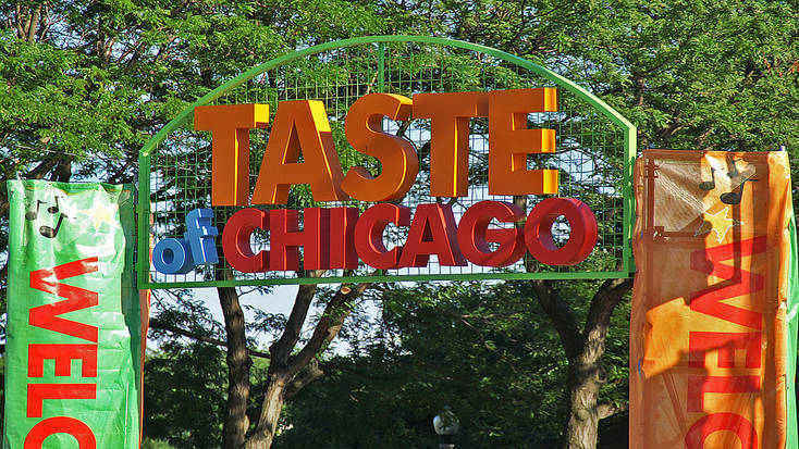 Entrance to the Taste of Chicago food festival