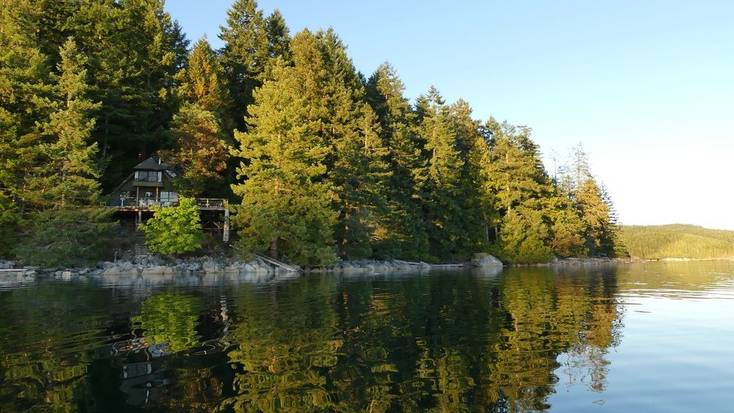 One of the best cabin rentals British Columbia has to offer with views over the water