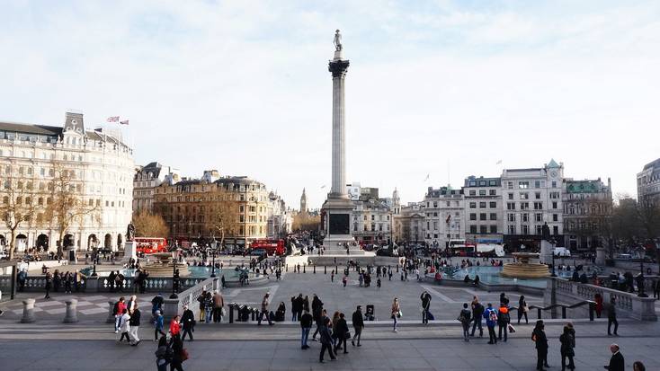 Visit London and Trafalgar Square on VE Day 2020