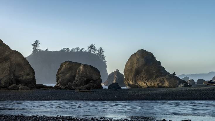 Rock formations on Ruby Beach, Oregon